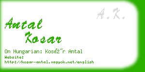 antal kosar business card